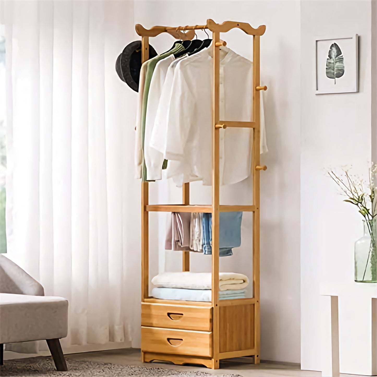 Wooden Multi Layer Alna & 2 Drawers for Bedroom