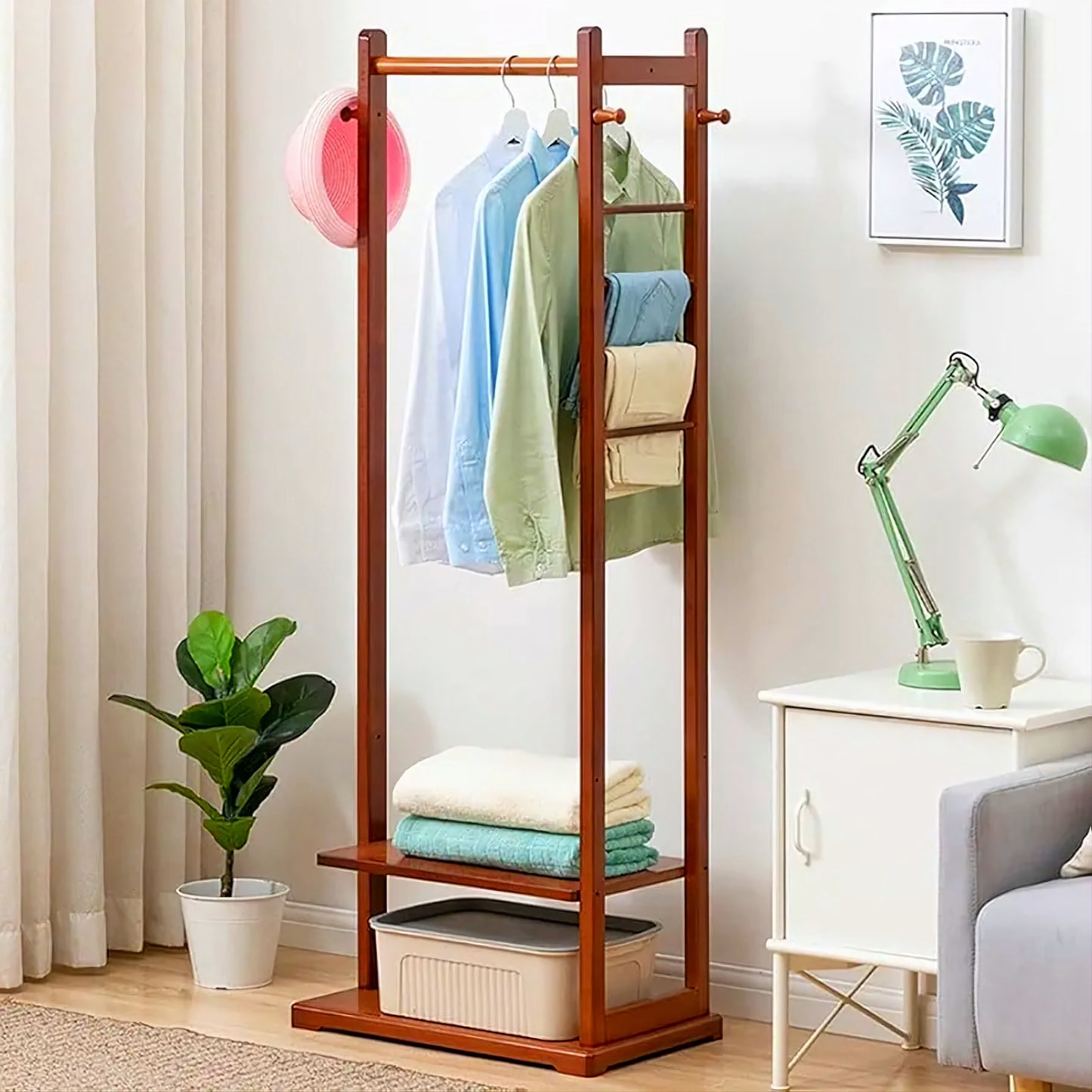 Wooden Multi Layer Alna 2 Shelf for Bedroom