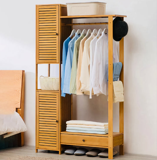 Wooden Clothes Stand Organizer & Shoes storage