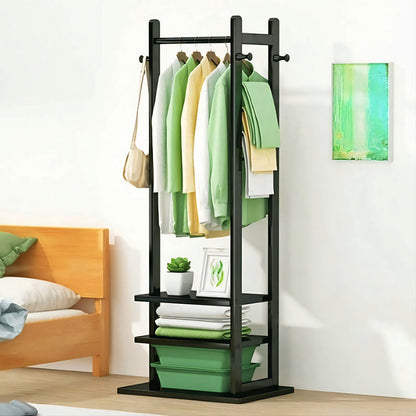 Wooden Multi Layer Alna With 3 Side Hook And 3 Shelf