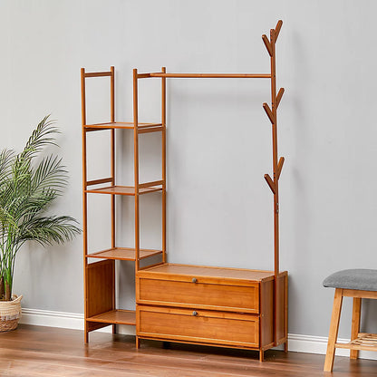 Wooden Clothes Stand & Storage Organizer