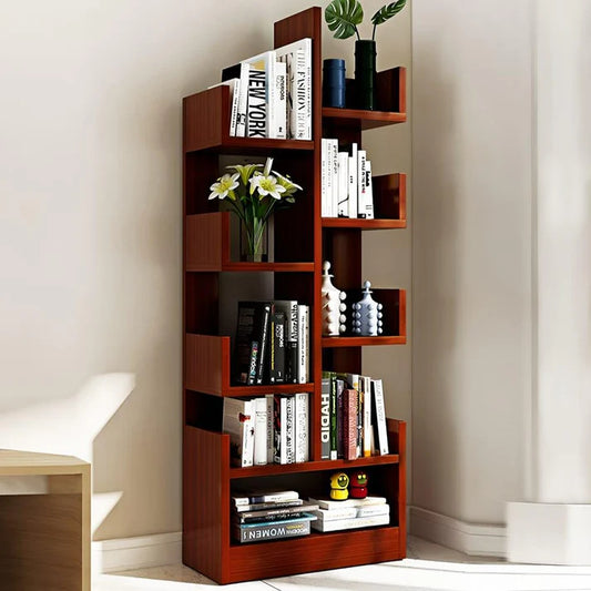Wooden 6 L-Shape Bookshelf For Office/Home