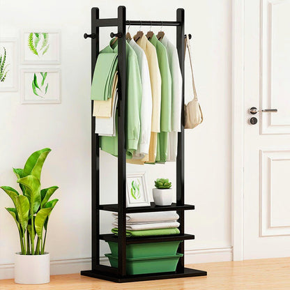 Wooden Multi Layer Alna With 3 Side Hook And 3 Shelf