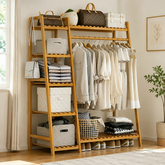 Wooden Multi Layer Cloth Stand