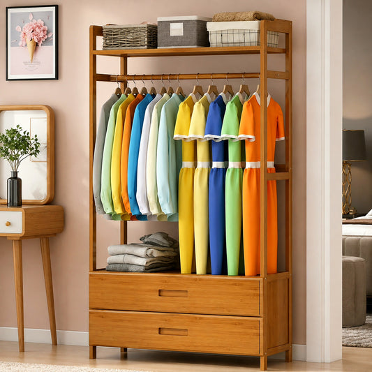 Exclusive Wooden Anla with 2 biggest Drawers Clothes Stand