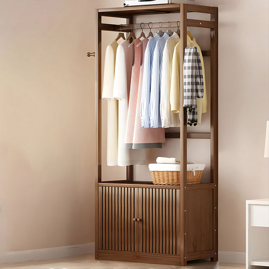 Wooden Cloth Stand Cabinet | Simple 2 Range mordern look