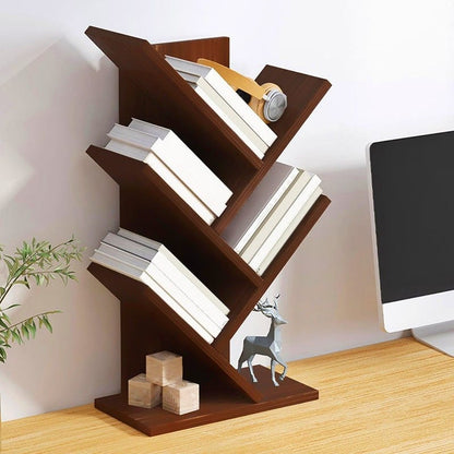 Stylish Wooden Tree-Shaped Bookshelf – Perfect for Office & Home Decor