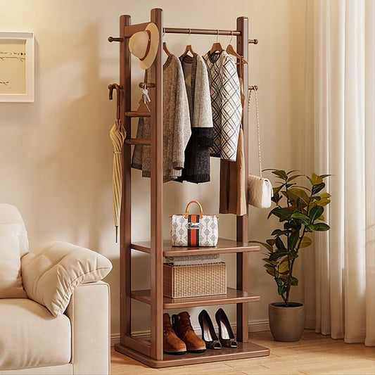 Premium Wooden Multi-Layer Alna | 3 Shelves & 3-Side Hooks