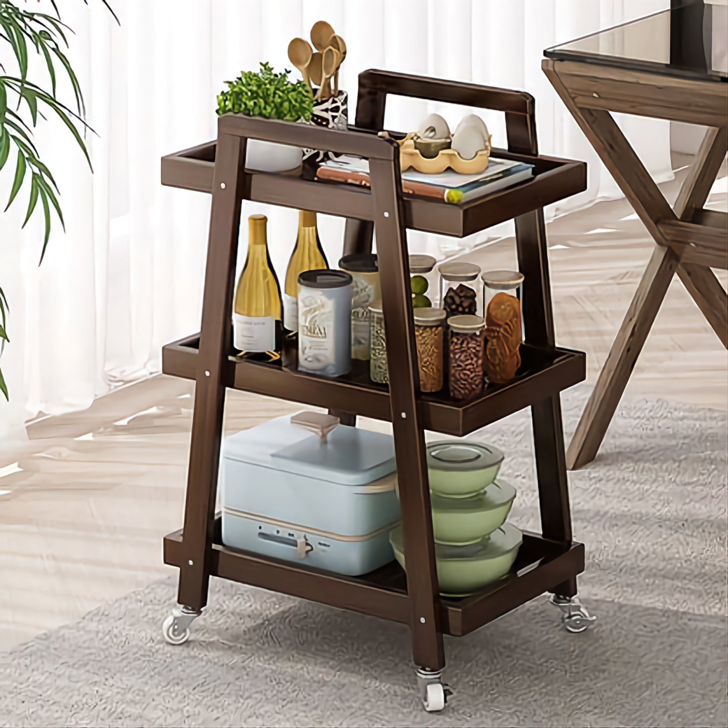 Wooden Kitchen Trolley / Serving Trolley – Stylish & Functional Kitchen Cart