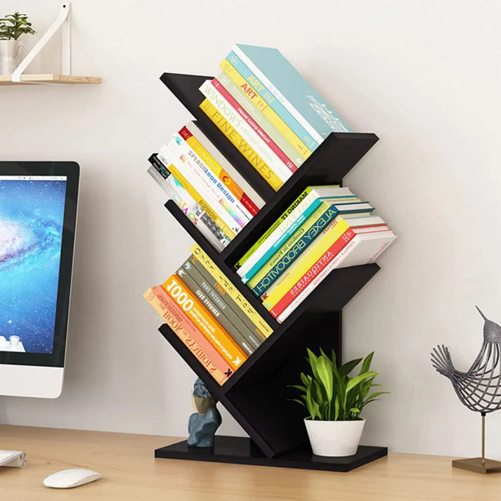 Stylish Wooden Tree-Shaped Bookshelf – Perfect for Office & Home Decor