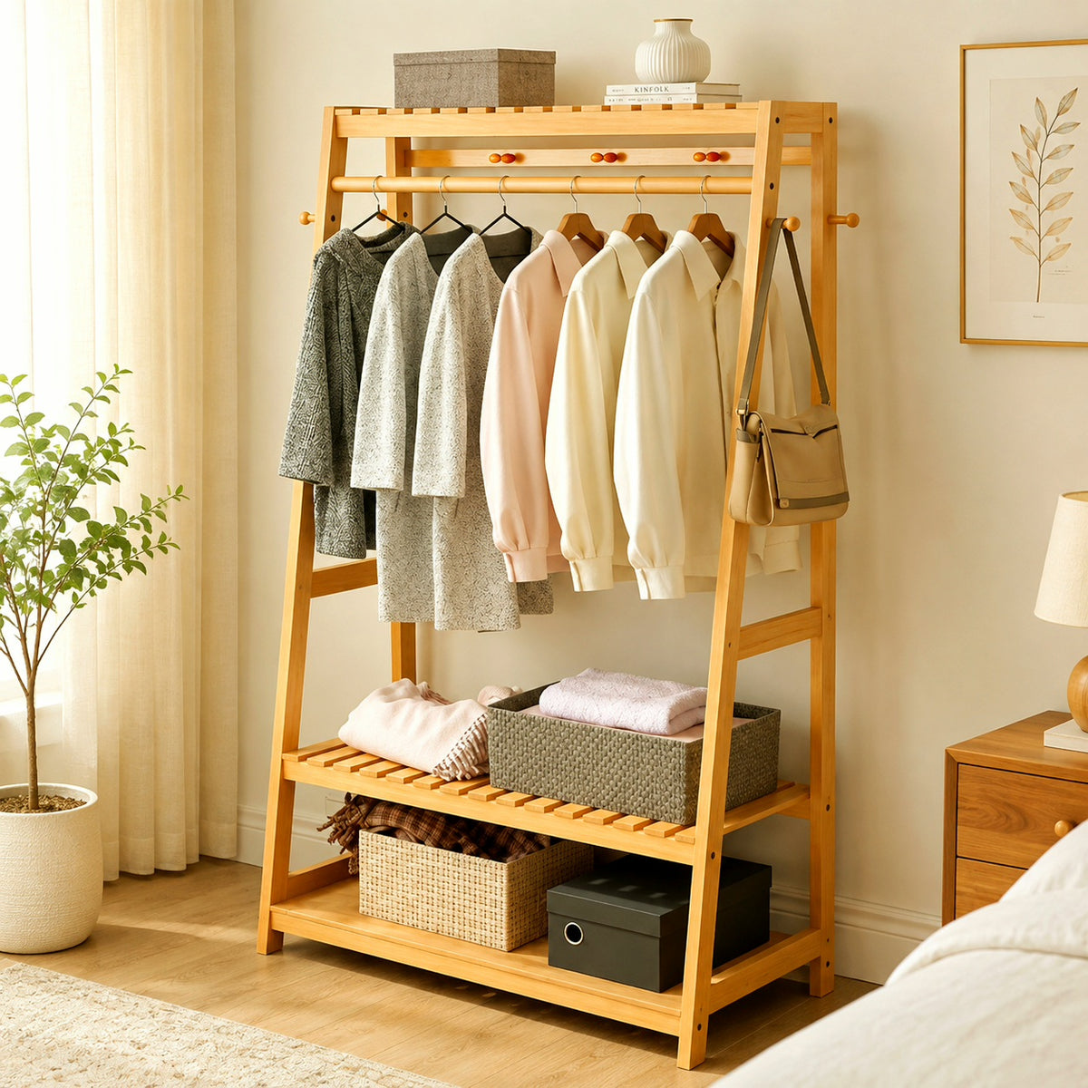 Exclusive Wooden Anla | Wooden Clothes Stand