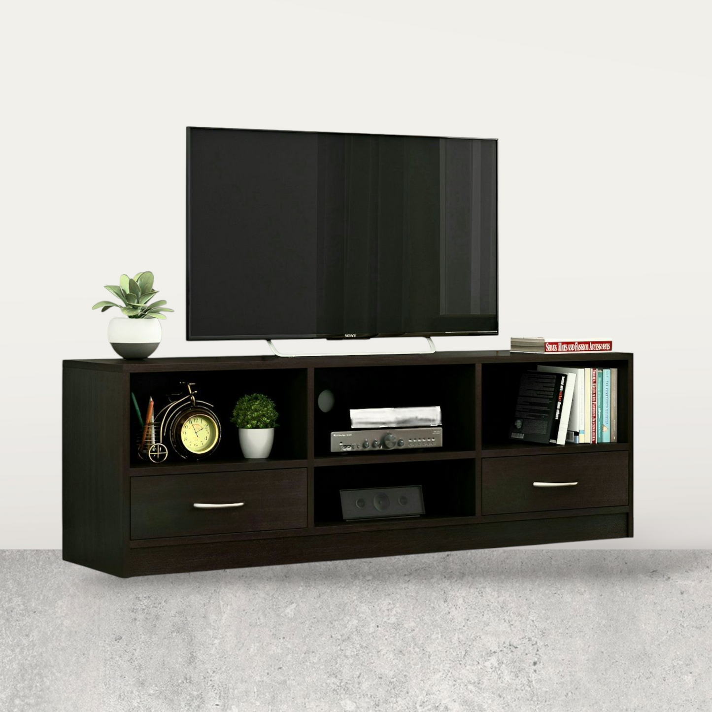 Wooden blocks Tv console Cabinet