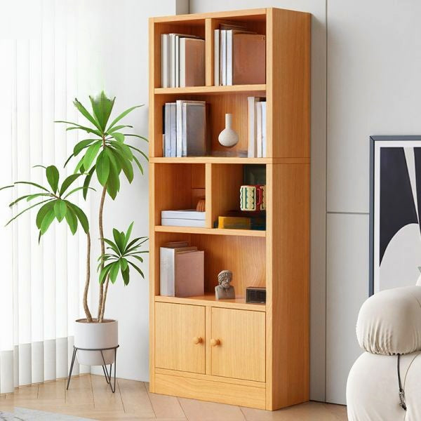 Exclusive Wooden Bookshelf with Double Doors – Elegant Home & Office Storage