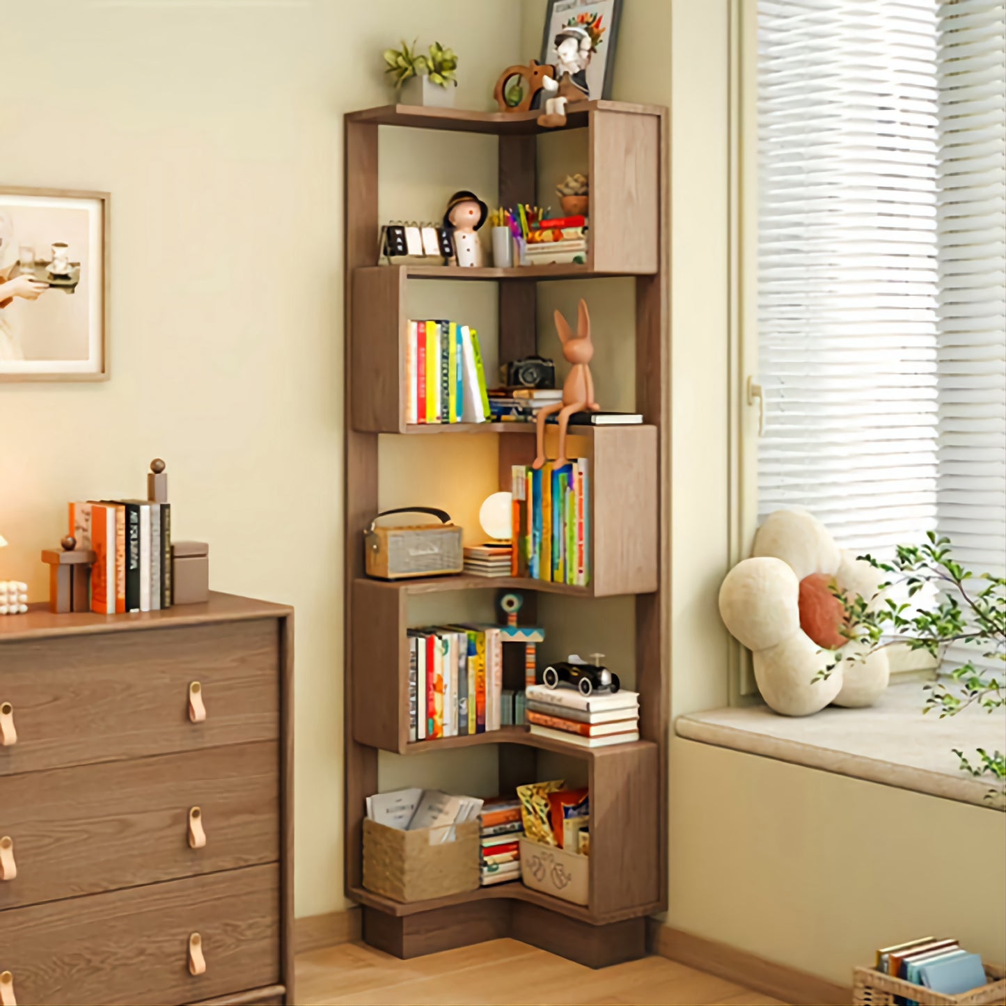Corner Bookshelf For Office/Home