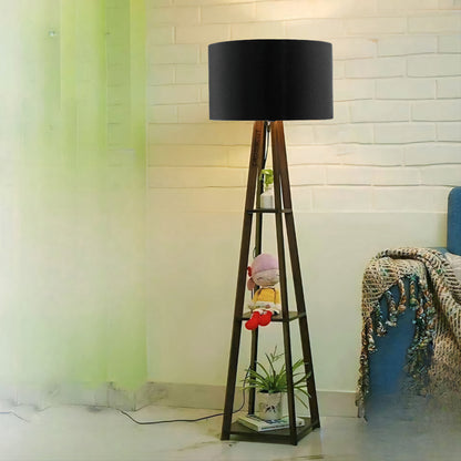 Wooden Trypod Floor Lamp for Bedroom & Living Room
